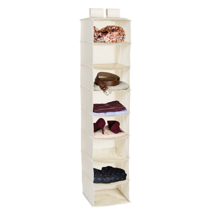 8-Shelf Hanging Closet Organizer - Natural
