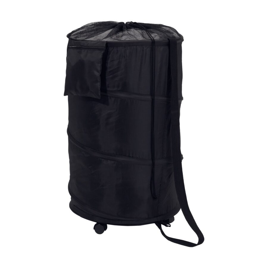 Pop-Up Laundry Hamper with Wheels - Black