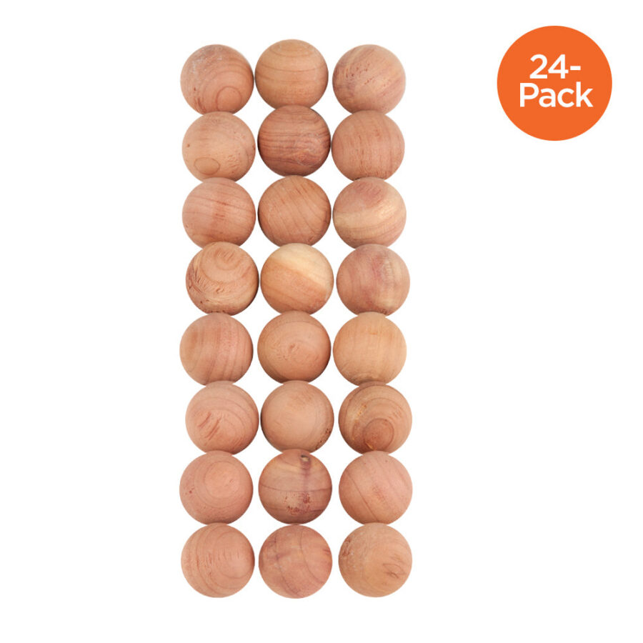 Cedar Wood Balls (24-Pack) - Natural