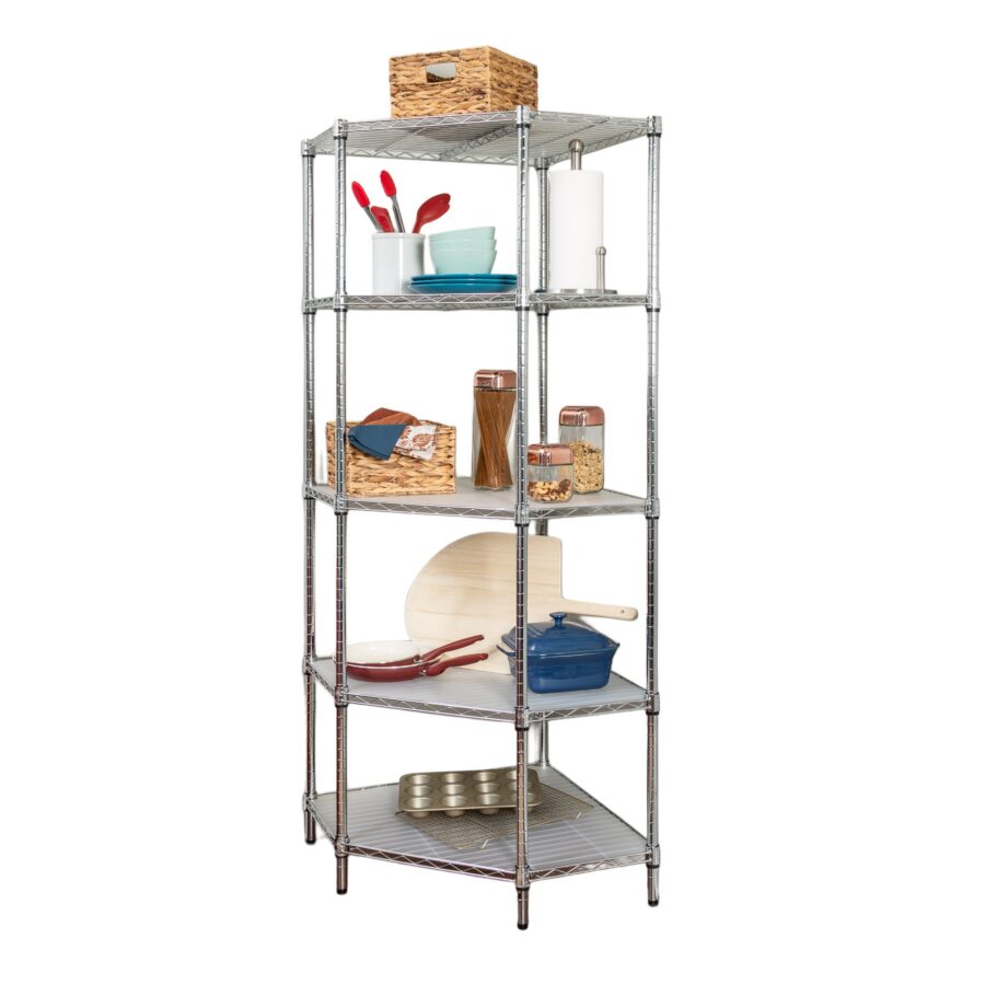 5-Tier Corner Shelf - Chrome